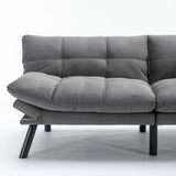 Light Grey Upholstered Convertible Foam Sofa Bed Twin - Omega Lifestyles