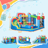 Inflatable Bounce House With Slide Climbing Wall Water Cannon - Omega Lifestyles