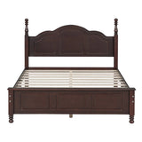Full Size Dark Walnut Wood Platform Bed Frame - Omega Lifestyles