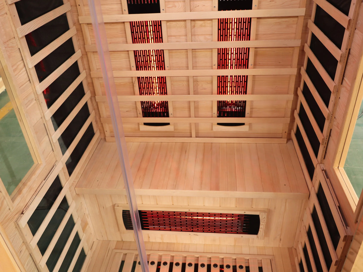 2 to 3 Person Hemlock Wood Low EMF Far Infrared Sauna - Omega Lifestyles