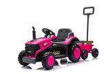 12V Kids Electric Ride On Tractor With Trailer Toy Car - Omega Lifestyles