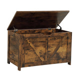 Rustic Brown Particle Board Entryway Storage Bench - Omega Lifestyles