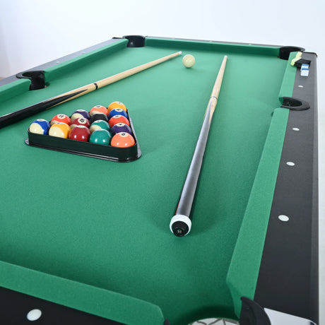 Foldable Black Green MDF Steel Pool Game Table - Omega Lifestyles
