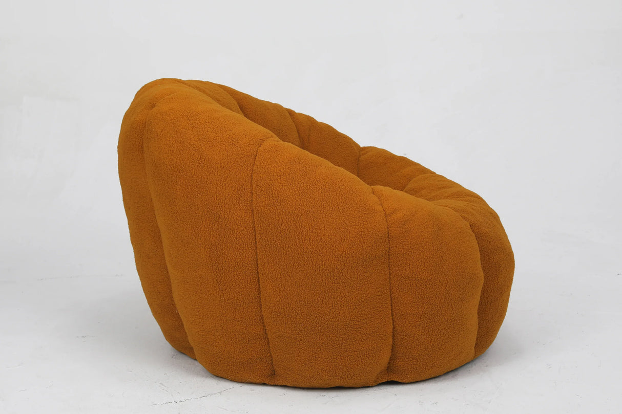 Plush Teddy Foam Bean Bag Chair With Armrests - Omega Lifestyles