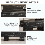 Modern Black Patterned MDF Rectangular Coffee Table - Omega Lifestyles