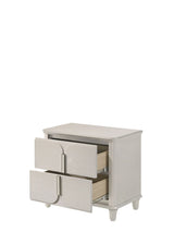 White Acrylic Two-Drawer Nightstand With Smooth Glide Storage - Omega Lifestyles