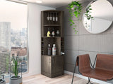 Modern Brown Particle Board Seattle Bar Cabinet Storage Furniture - Omega Lifestyles