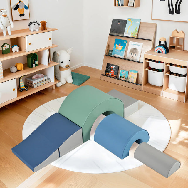 5-Piece Soft Foam Kids Climbing Blocks Indoor Play Set - Omega Lifestyles