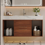 39-Inch Floating Bathroom Vanity Ceramic Sink Wall Mounted