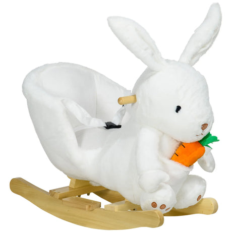 Rabbit Ride-On Rocking Horse With Sounds And Pedals - Omega Lifestyles