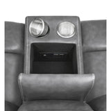 Grey Upholstered 3-Piece Manual Reclining Living Room Set - Omega Lifestyles