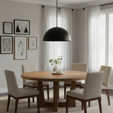 24-Inch Black Steel LED Pendant Light