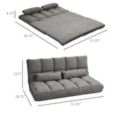 Convertible Folding Floor Sofa Bed With 2 Pillows - Omega Lifestyles