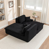 Corduroy Foam Upholstered Chaise Lounge Sleeper Chair - Omega Lifestyles