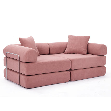 Modular Folding Convertible Corduroy Sofa Bed - Omega Lifestyles