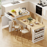 Extendable Kitchen Island With Dining Table Storage - Omega Lifestyles