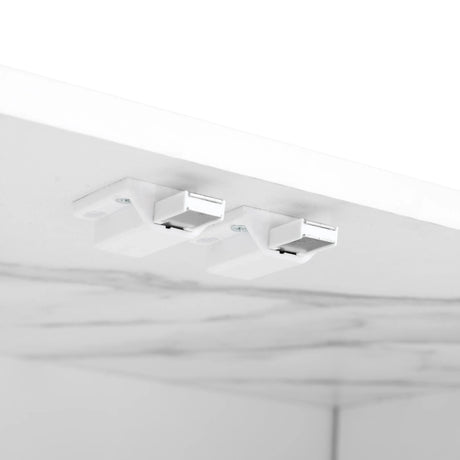 Modern App-Controlled LED Light White Marble TV Stand - Omega Lifestyles