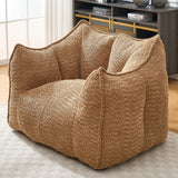 Chenille Bean Bag Chair Soft Foam Living Room Seating - Omega Lifestyles