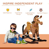 Plush Kids Metal Rocking Horse Chair With Sounds - Omega Lifestyles