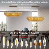54-Inch Gold Smoke Glass 12-Light Modern Chandelier - Omega Lifestyles
