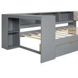 Twin Wood Platform Bed With Upholstered Headboard And Storage - Omega Lifestyles