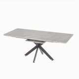Modern Extendable MDF Metal Dining Table Set For 6-8 - Omega Lifestyles