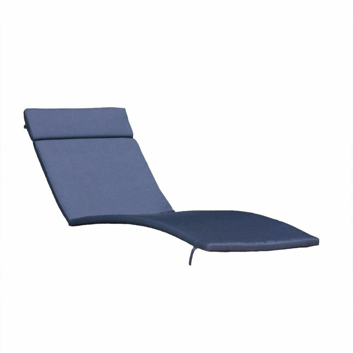 Set of 2 Navy Blue Outdoor Chaise Lounge Cushions