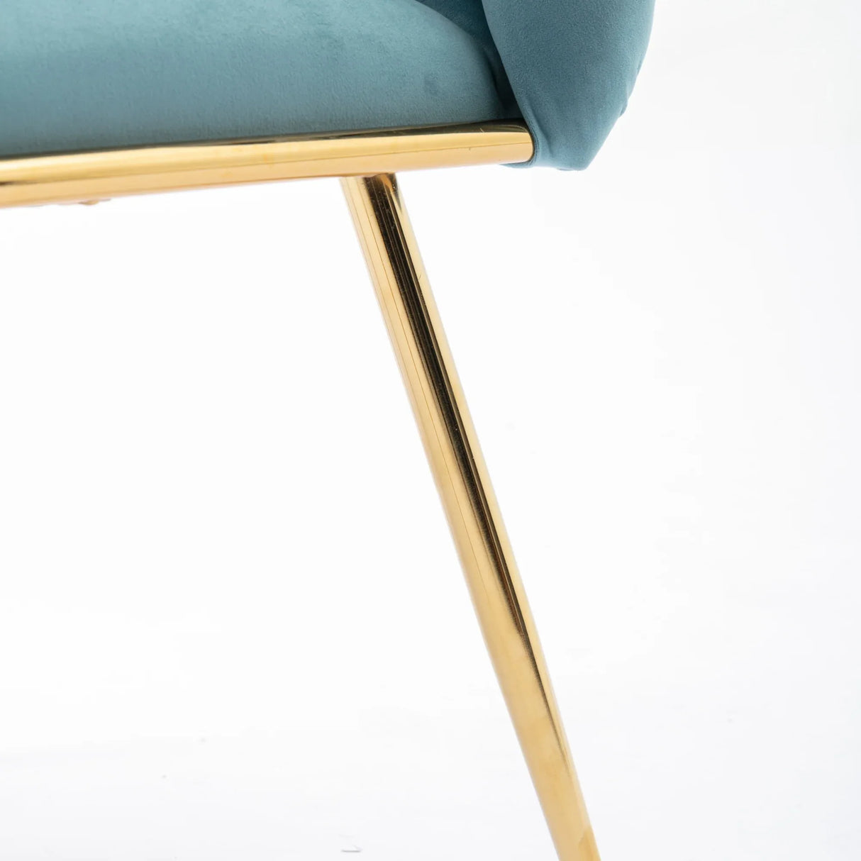 Blue Velvet Knitted Leisure Accent Chair With Backrest - Omega Lifestyles