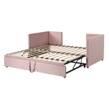 Twin Upholstered Daybed With Pop-Up Trundle Pink - Omega Lifestyles
