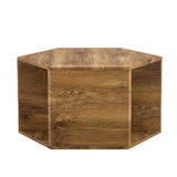 Hexagonal MDF Storage Coffee Table With Pattern - Omega Lifestyles
