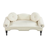 Modern Velvet Upholstered Loveseat Sofa With Pillows - Omega Lifestyles
