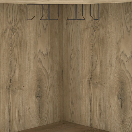 Modern Corner Bar Cabinet With Ten Built-In Wine Rack - Omega Lifestyles