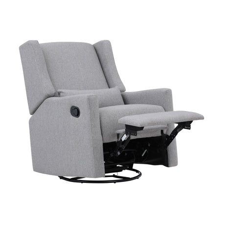 Pronto Grey Polyester Swivel Glider Recliner Chair - Omega Lifestyles