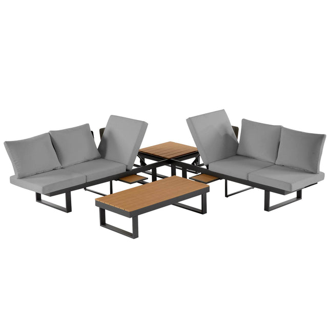 Adjustable Reclining Outdoor Sectional Patio Furniture Set - Omega Lifestyles