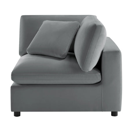 Modern Plush Down Feather Corner Wedge Chair - Omega Lifestyles