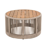 Rustic Acacia Wood Coffee Table And Side Table Set - Sleep Galleria