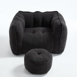 Soft Chenille High Resilient Foam Bean Bag Chair - Omega Lifestyles