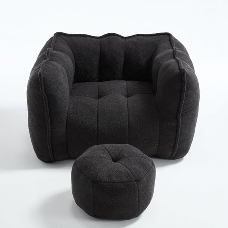 Soft Chenille High Resilient Foam Bean Bag Chair - Omega Lifestyles