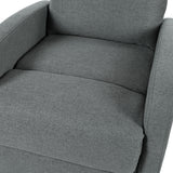 Manual Adjustable Recliner Chair Charcoal Polyester Upholstery - Omega Lifestyles