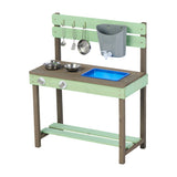 Solid Wood Kids Play Kitchen With Water Play Set - Omega Lifestyles