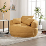 Modern Chenille Circular Sleeper Sofa With Throw Pillows - Omega Lifestyles