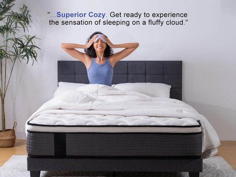 Medium 10-Inch Cooling Gel Memory Foam Hybrid Mattress - Omega Lifestyles