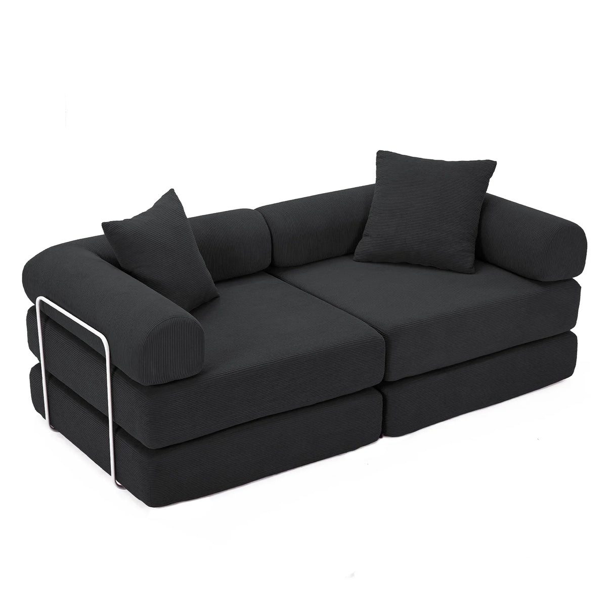 Modular Folding Convertible Corduroy Sofa Bed - Omega Lifestyles