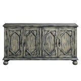 Rustic Gray Synthetic Wood Console Cabinet - Omega Lifestyles