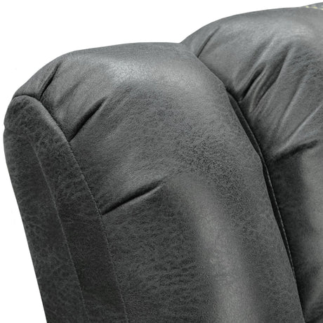 Gray Fabric Foam Gliding Recliner Chair - Omega Lifestyles