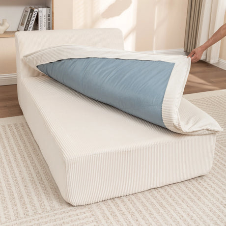 Corduroy Foam High-Density All-Foam Lounge Chair - Omega Lifestyles