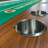 Modern 96-Inch 10-Player Wood Poker Table With LED Lights - Omega Lifestyles
