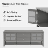 Modern Grey MDF TV Stand With Storage Cabinet - Sleep Galleria
