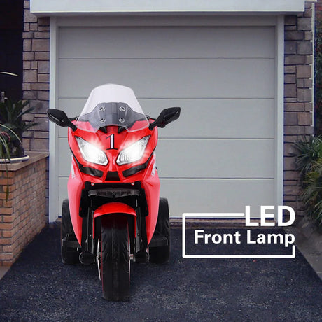 12V Rechargeable Kids Ride-On Motorcycle With Lights - Omega Lifestyles
