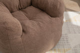 Soft Teddy Fabric Tufted Foam Bean Bag Chair Coffee - Omega Lifestyles